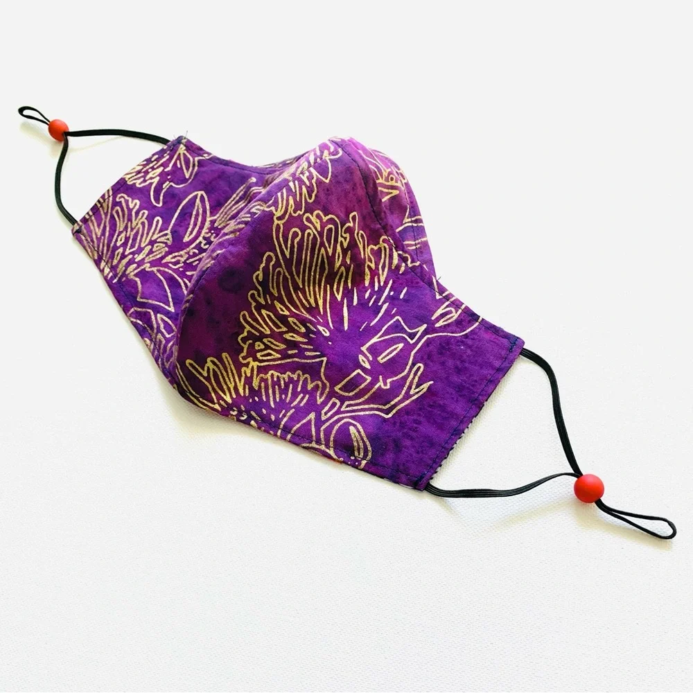 Purple Floral Face Mask